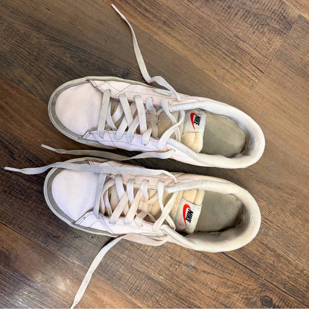 Nike Off-White Sneakers with Red Logo